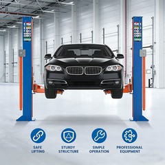 8000lbs Auto Lift 2 Post Car Lift 220V Movable Auto Lift for Garage Free Ship US