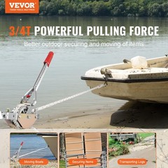 Vevor Rope Puller 3/4 Ton 1653 Lbs Pulling Capacity 100 Of 0.6 Dia. Rope 2 Hook