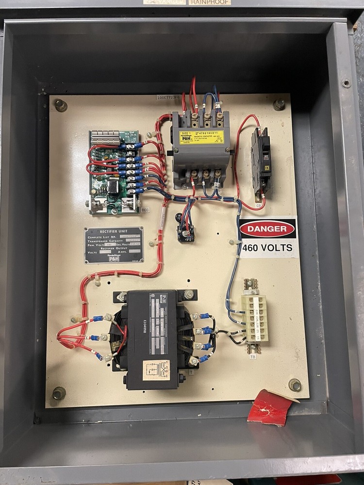 P&H,100E7723-6,CRANE RECTIFIER UNIT 460V 0.5KVA 500VA PRI 460V SEC 115/24V