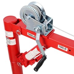 Hydraulic 1000LBS Pickup Truck Crane 360° Swivel Hoist Lift 38″-59″ for Factory