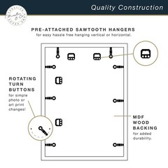 MCS Master & Co. Foundry Metal 18×24 Poster Frame, Vertical & Horizontal Wall…