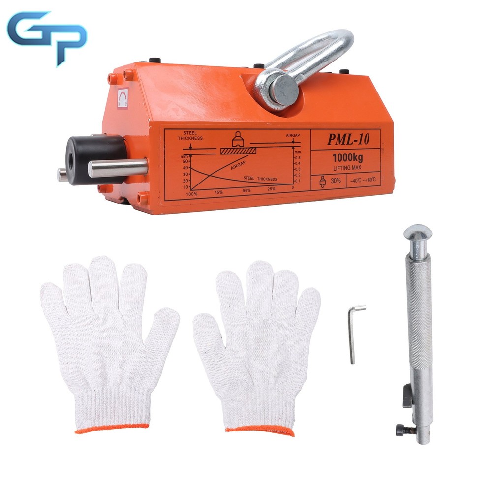 Neodymium Hoist 2200Lbs/1000kg Magnetic Lifter Lifting Magnet 2 Safety Factor