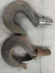 2 Crosby Hoist Hooksheavy Duty Steel Used Condition See Pictures for Details