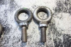 Lot of 13 Lifting Eye Ring Bolts 9/16” and 5/8”