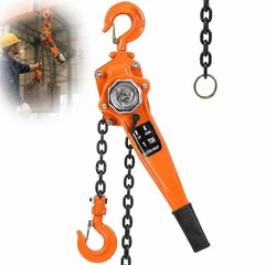 Manual Lever Chain Hoist 1.5T 3300lb 20 ft Lift for Industrial w/2 Portable Hook