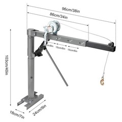 Pickup Truck Bed Adjustable Crane Hoist, 1000Lbs Heavy-Duty, 360° Swivel Lift
