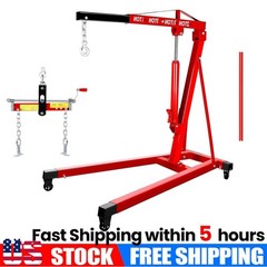 2T/4409LBS Hydraulic Engine Crane Hoist Motor Cherry Picker Shop Crane Lifting