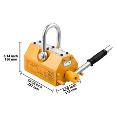 Uimoso Permanent Magnetic Lifter with 1320 lbs Load Capacity, N42 Magnet