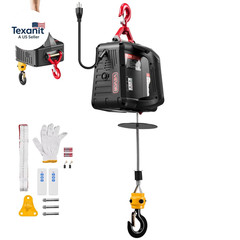 2-In-1 Electric Hoist Winch, 1100 Lbs Capacity, 1500W Portable Power Winch Crane