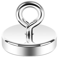 Neosmuk Silver Fishing Magnet, 1.75 inches Magnet Strong inches,