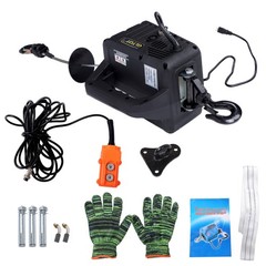 1500W 2-in-1 Portable Electric Hoist Power Winch 1100 lbs Wired Remote Control