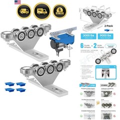 Heavy Duty Hoist Trolley 8-Wheel Unistrut Roller System for Garage Industrial…