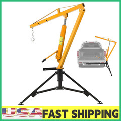 ⭐Hydraulic Hitch Mounted 360°Swivel Truck Bed Crane 1000LB for Lifting Heavy Mot