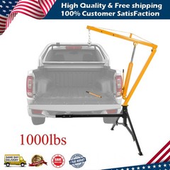 1000lbs Hydraulic Pickup Truck Crane with 360° Swivel 2-Inch Hitch Receiver