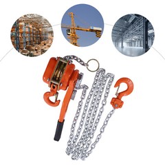3/4 Ton Manual Chain Hoist Ratchet Type Come Along Puller 2 Hooks 10 FT Lift