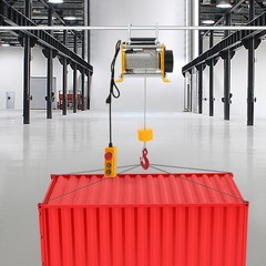 Electric Hoist Winch, Electric Hoist With Wired Control, 881LBS