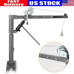 Folding Hydraulic Pickup Truck Crane 360° Engine Bed Hoist with Winch 1000 LBS