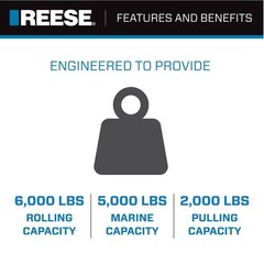 Reese TowPower 2000 Pound Capacity Electric Winch w/Wire Remote
