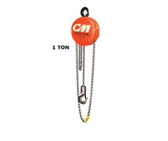 CMCO CYCLONE SERIES 646 MANUAL HAND CHAIN HOIST – 1 TON CAPACITY – 10 FT LIFT