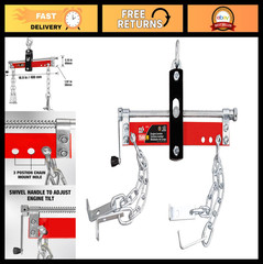 Engine Hoist Shop Crane Accessory – Steel 3-Position Leveler, 3/4 Ton Capacity