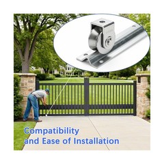 24 Ft V-Track Galvanized Inverted V Track for 1” OD V-Groove Sliding Gate Ro…