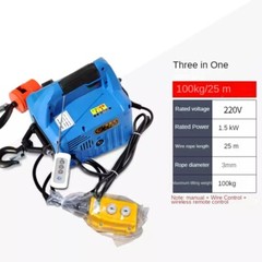 Small Crane Home Mini Electric Hoist Remote Control Lifting Machine Portable