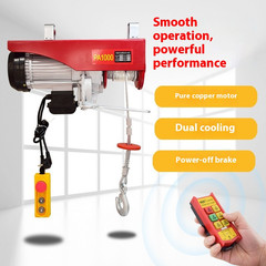 Portable Mini Electric Hoist 110/220V Small Wire Rope Electric Winch Crane