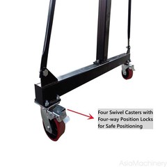 Steel Gantry Crane 1 Ton Portable Adjustable Shop Lift 2000lb Load Cap AGT