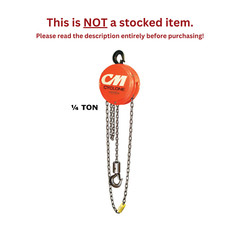 CMCO CYCLONE SERIES 646 MANUAL HAND CHAIN HOIST – 1/4 TON CAPACITY – 10 FT LIFT