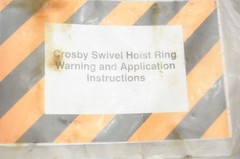 Crosby HR125W 1067610 Hoist Ring 2″ Web 3.1 Ton For Synthetic Sling 8900 lbs WLL