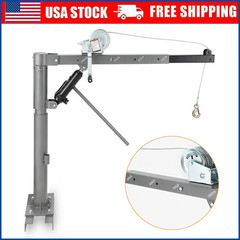 Truck Crane Hoist 1000lbs Capacity Truck Jib Hydraulic Hitch Mount Engine Pickup