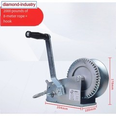 2000 pounds Manual Hand Winch Manual Winch Small Lifting Winch with Wire Rope
