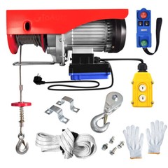880lbs Mini Electric Hoist Winch Crane Lift WIRELESS Remote Control 110V/220V