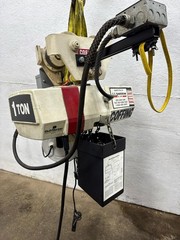 Coffing EC 1-Ton Electric Chain Hoist, 460V, 20′, Trolley