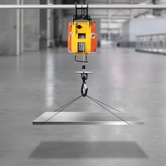 1300W 500lbs Electric Hoist 95ft Lifting Crane Winch w/Wired Remote Control 110V
