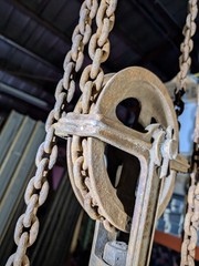 Vintage Blue Boy 1.5 Ton Direct Differential Chain Hoist Chisholm Moore Local Pk