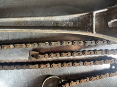 A.B. Chance 3/4 Ton Ratchet Link Chain Hoist. Will Need 2nd Hook Installed. ID 1