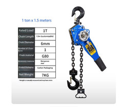 0.75T 1/2/Ton Manual Chain Hoist Hand-Cranked Towing Hoist Lifting Crane
