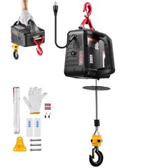 VEVOR 2-in-1 Electric Hoist Winch 1100 lbs Manual Wireless Remote Control