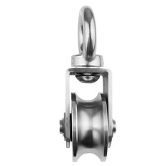 U Cable Pulley Wheel, Swivel Single Pulley Block, Stainless Steel, Bearing In…