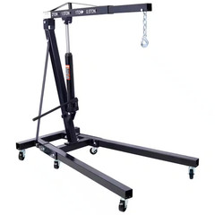 2 Ton Folding Engine Hoist Cherry Picker Shop Crane Hoist Lift, Heavy-Duty Steel