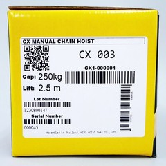 KITO CX003 Chain Block CX 250kg x 2.5m With Overload Limiter Japan NEW
