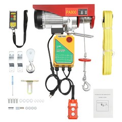 2 in1 Electric Cable Hoist Crane Winch Garage Lift Wireless/Wired Remote Control