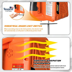 Power Electric Portable Hoist Winch 1500LBS, 3 in 1 Electric Cable Hoist 110V 25