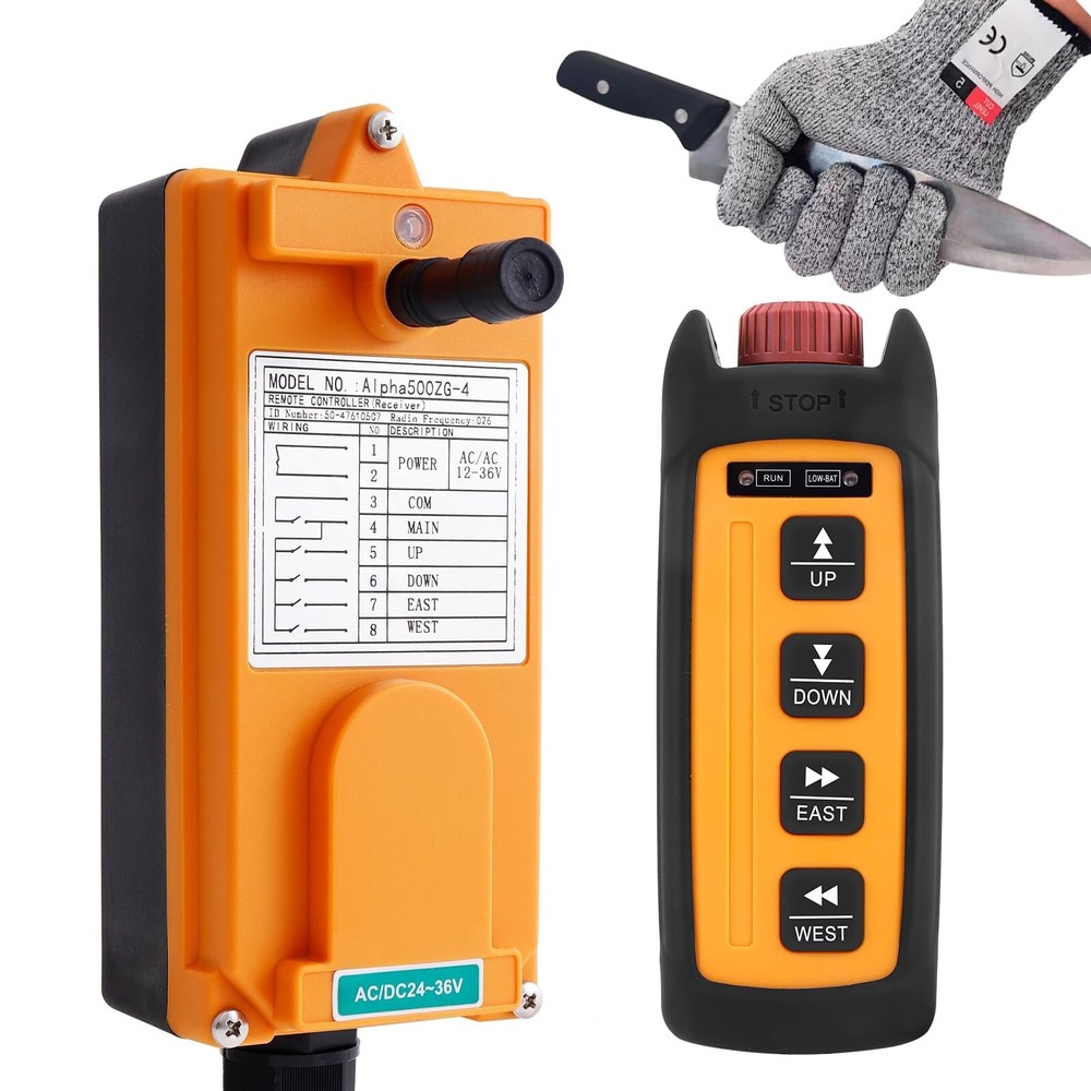 Wireless Lift Winch Trailer Electric Chain Hoist Crane Radio Remote Control I…