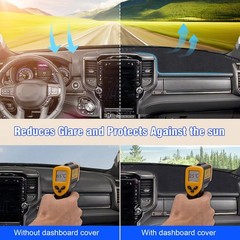 MASHA Dashboard Cover for Dodge Ram, Flannel Dashboard Pad Dash Mat Compatibl…