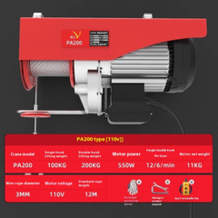 Mini Micro Electric Hoist Small Lifting Winch Lifting Crane Lifting Winch Crane