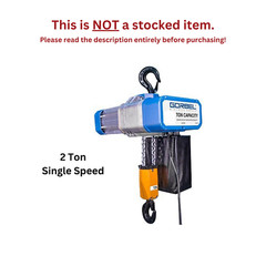 GORBEL GS ELECTRIC CHAIN HOIST, 2 TON CAPACITY, SINGLE SPEED