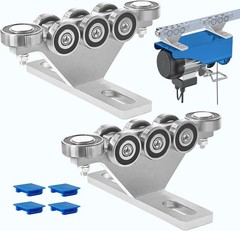 Heavy Duty Hoist Trolley 8 Wheel Unistrut Rollers for Garage Workshop Industrial