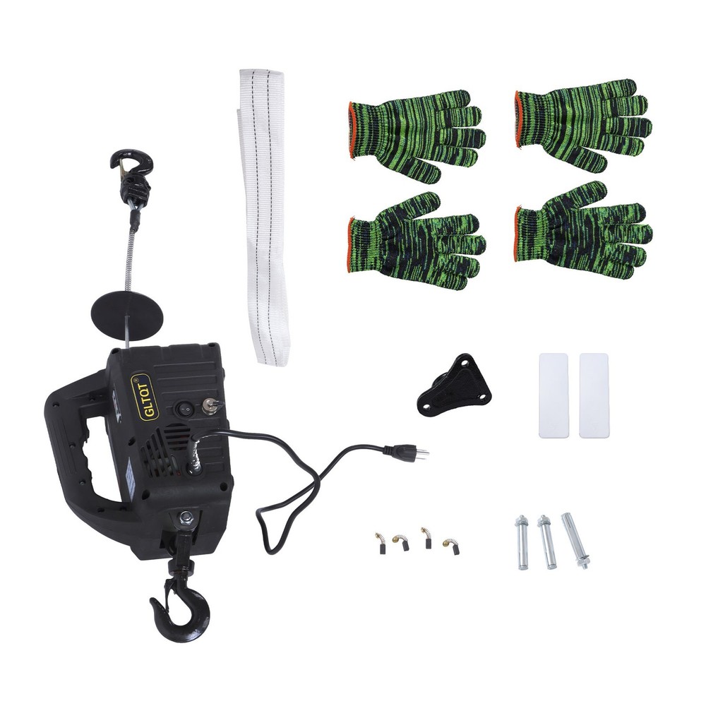 2in1 Portable Electric Hoist With Wireless Remote Control 22.9 ft Winch 500-B